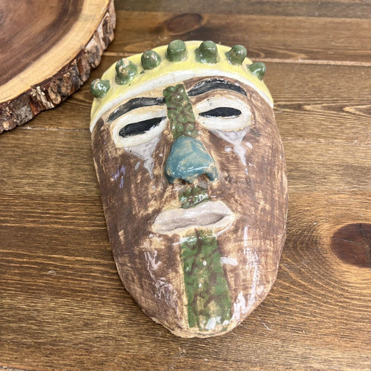 Handmade Studio Pottery Mask Ugly Face Wall Art