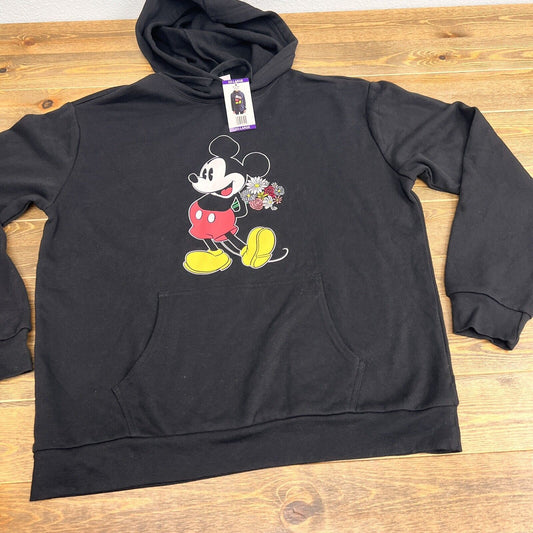 NWT Disney Licensed Embroidered Pullover Hoodie Mickey Mouse Size XXL