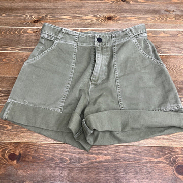 Habitual Trinna High Rise Bermuda Utility Shorts Size 24 Deep Green