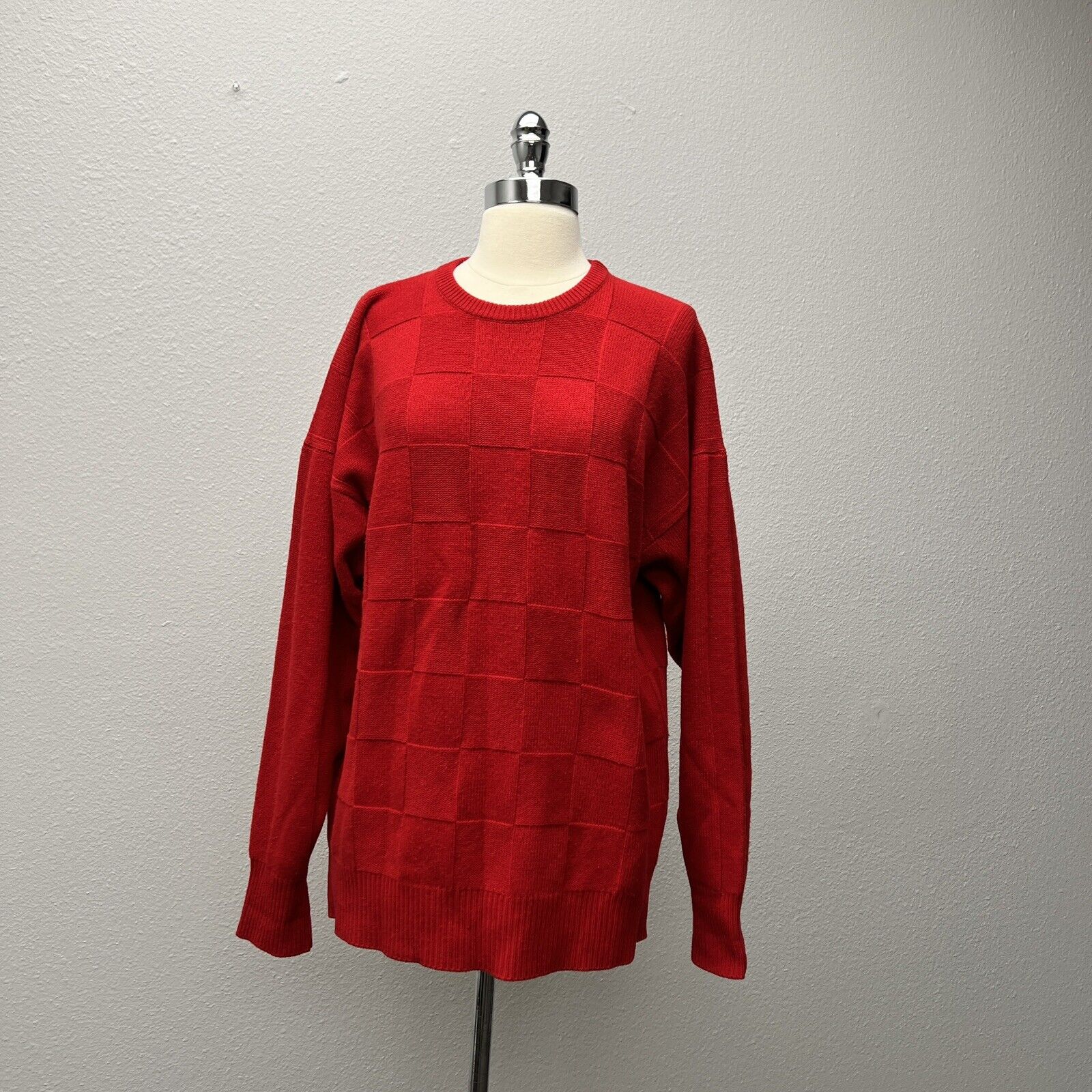 Ballantyne 100% Lambswool Crew Neck Sweater Red Men's M/ 46 Made In Scotland