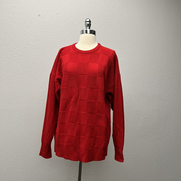 Ballantyne 100% Lambswool Crew Neck Sweater Red Men's M/ 46 Made In Scotland