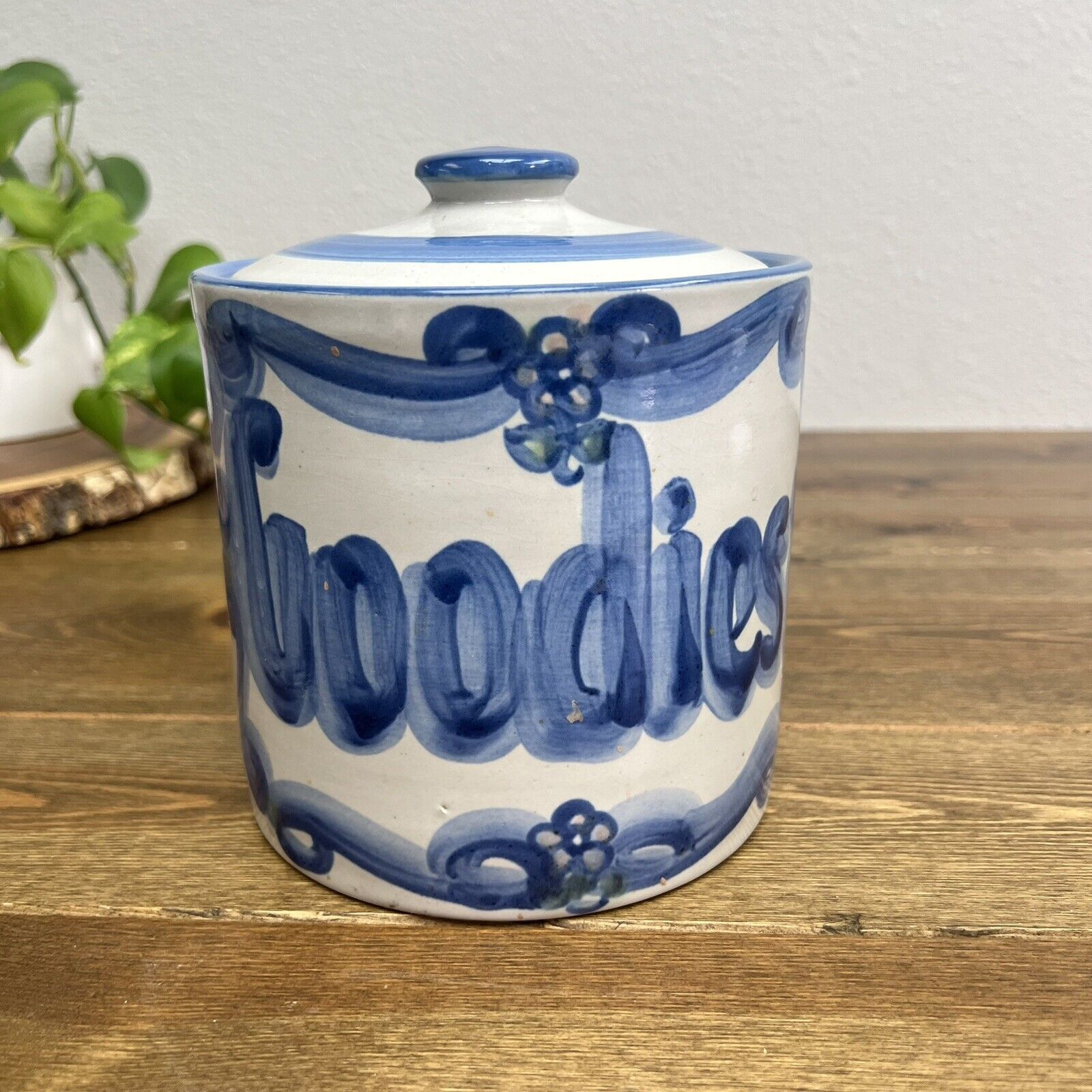 M.A. Hadley Pottery Stoneware Goodies Cookie Jar "Please fill me"