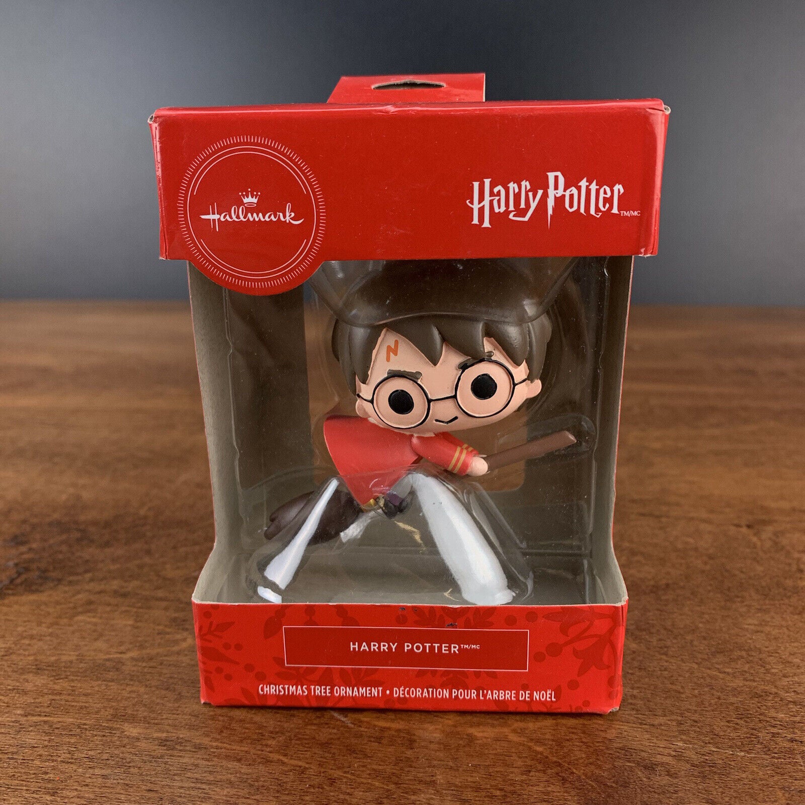 Harry Potter Hallmark Red Box Christmas Tree Ornament Flying on Broomstick