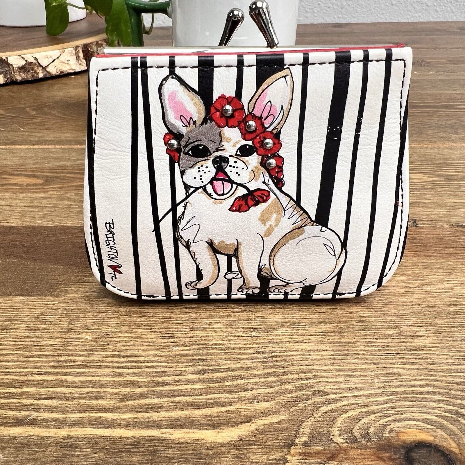 Brighton Poppy French Bulldog Wallet