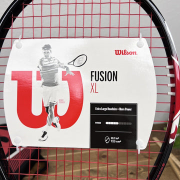 New Wilson Fusion XL Tennis Racquet (Grip Size 4 3/8”) WRT30070U3 Black Red