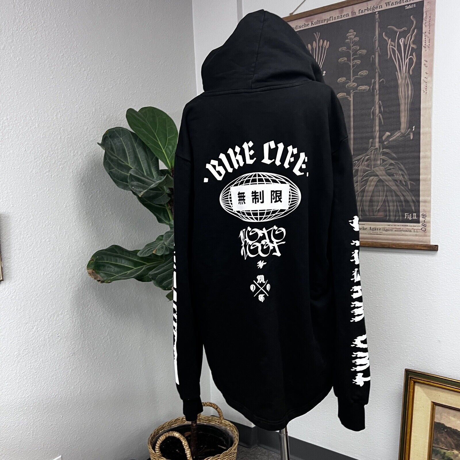 Motoloot Black Bike Life Scoop Pullover Hoodie Sz Xl