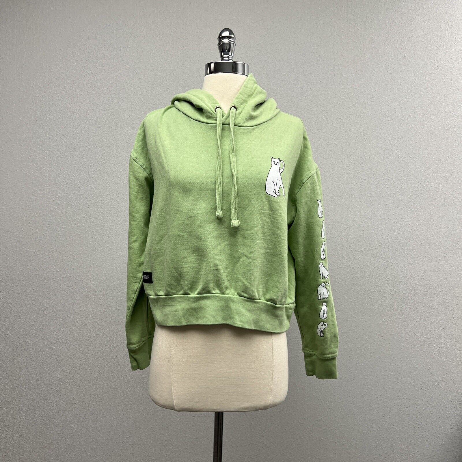 RIPNDIP Green Cropped hoodie Size M