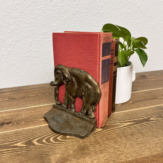 Vintage Elephant Bookend Bronze Home Decor Replacement