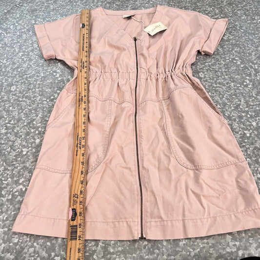 Universal Thread Women's Pink Zip Up Short Sleeve Dress Size Medium