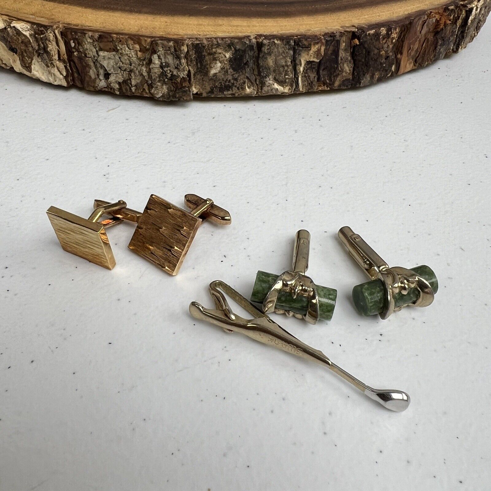 VintageCufflinks & Tie Clips set