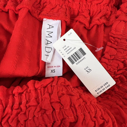 Anthropologie Amadi red Veracruz romper Sz Xs Made In USA