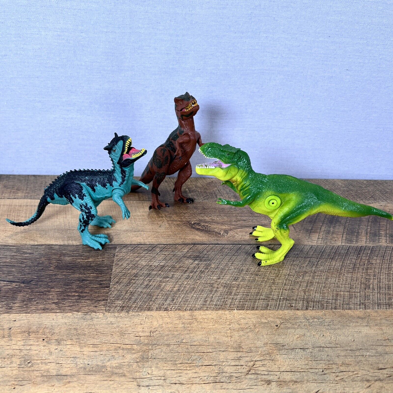 Dinosaur Toys Rivals Dual Attack Set Of 3 Hard Plastic