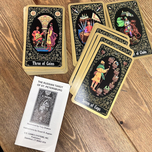 Vintage Russian Tarot of St. Petersburg 78 Card Deck 1992