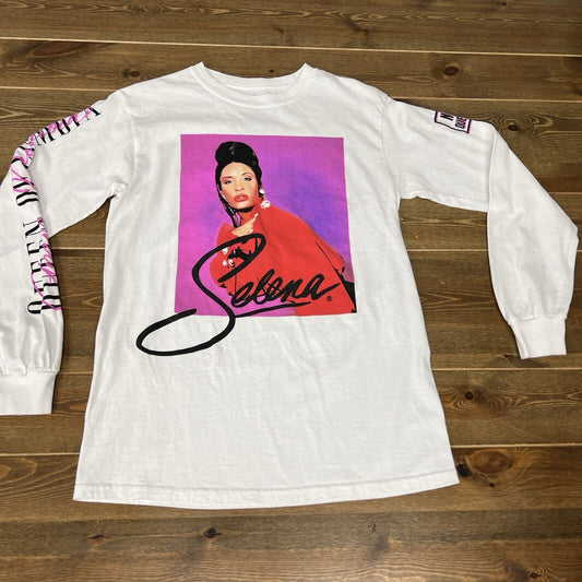 Selena T-Shirt Long Sleeve  Retro Graphic Vintage Distressed Style Small