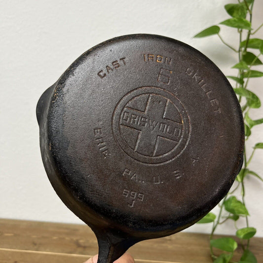 Griswold #6 Cast Iron Skillet With Large Block Logo