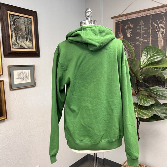 John Deere Logo Hoodie Green Pullover Sweatshirt Classic Outdoors Sz S