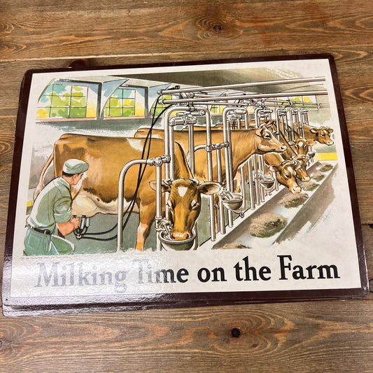 Vintage 1950s National Dairy Council Milk Farm Poster Prints, 1963 Reprint Set 6