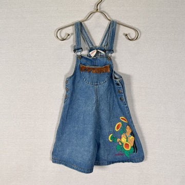 Vintage Disney Pocahontas Fringe Overalls Denim Shorts Size M8/10