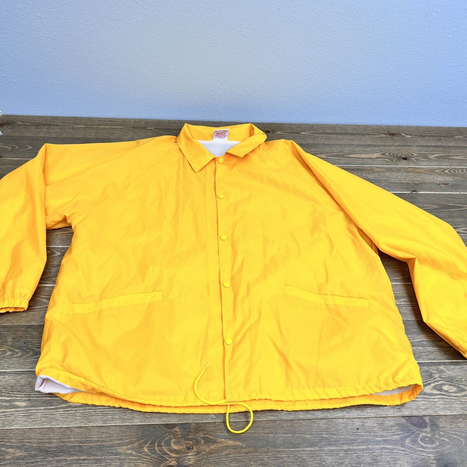 Vintage 80s Cardinal Coach Jacket Yellow 2XL made in USA