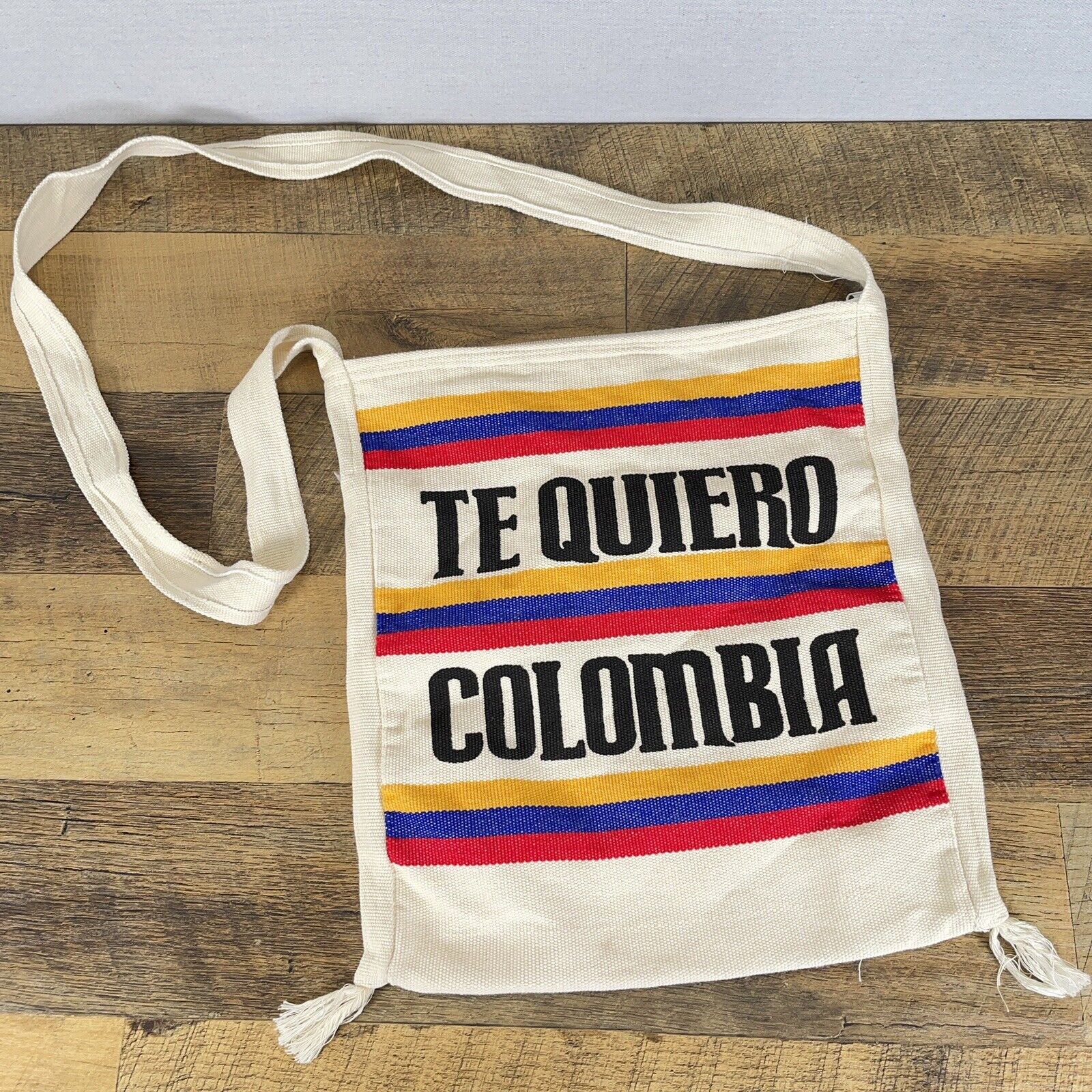 Te Quiero Colombia Souvenir Cloth Bag Purse Tote Shoulder Strap Zippered