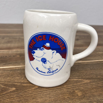 Beer Stein “The Ice House” Bear, Pasadena, California Stoneware Mug German Style