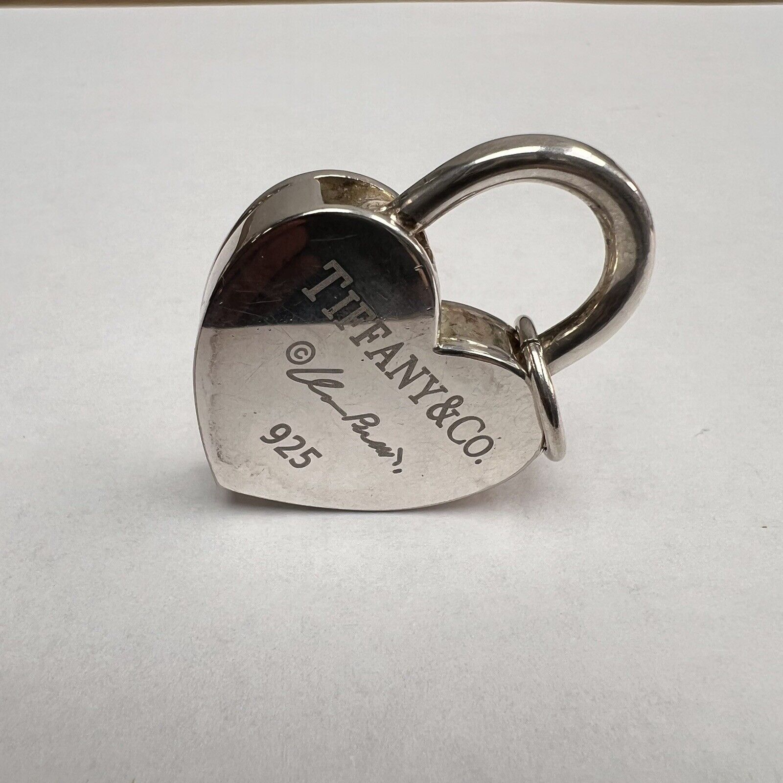 Vintage TIFFANY & CO ELSA PERETTI Sterling Silver HEART Pedant Lock - No Key