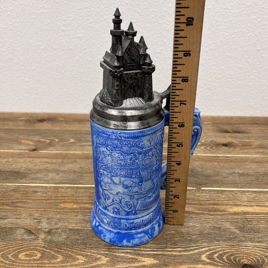 Disney Parks Disneyland 60th Plastic Stein Mug Cup Castle Flip Lid Souvenir