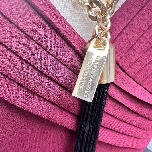 Marc Jacobs Necklace Decadence Tassel Goldtone Black