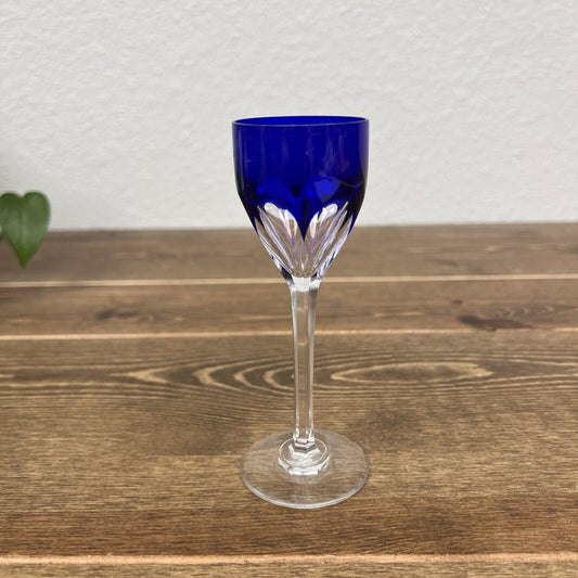 Baccarat France Crystal Genova Blue Cordial Glass 5 1/8" Replacement