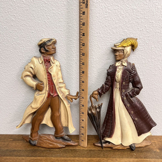 Two 1972 Vintage Sexton Wall Decor Couple Man And Woman