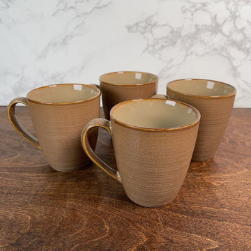 Set of 4 SANGO ROMA CARAMEL 4815 Coffee Mugs