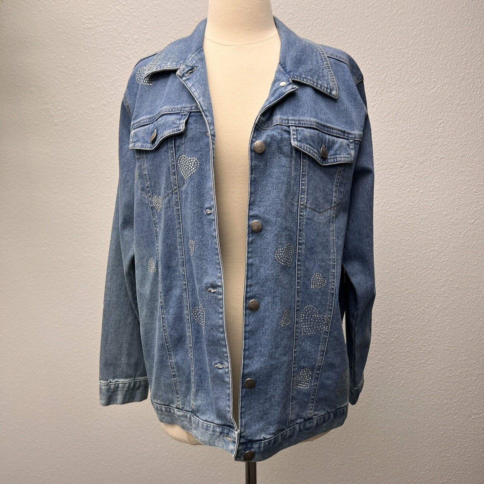 The Quacker Factory Women Denim Jacket Vintage Size Small