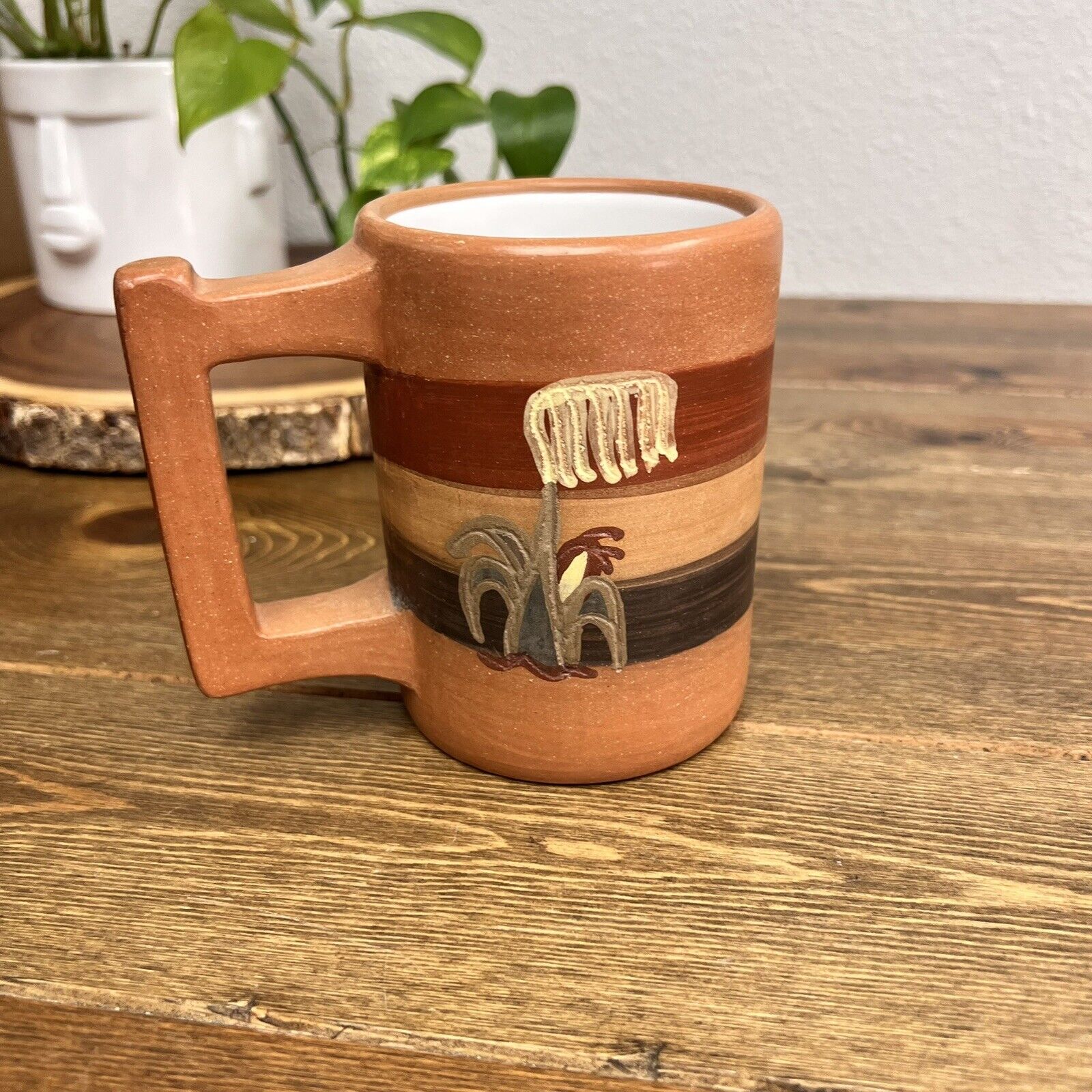 Seminario Urubamba Mug  handmade Cusco Peru Art Pottery Earthenware