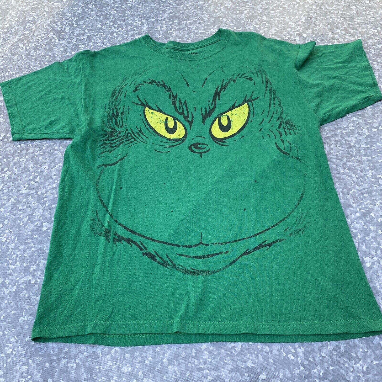 Official GRINCH Green Full Face T Shirt XL Dr. Seuss tag World Ship 100% cotton