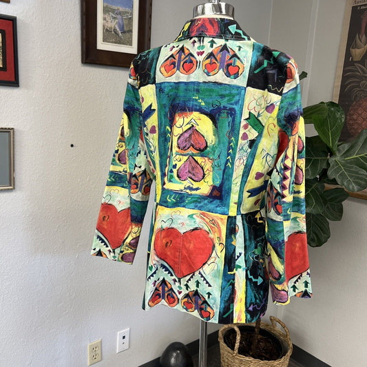 Vintage Laura Albini Blazer Multicolor Sz 44