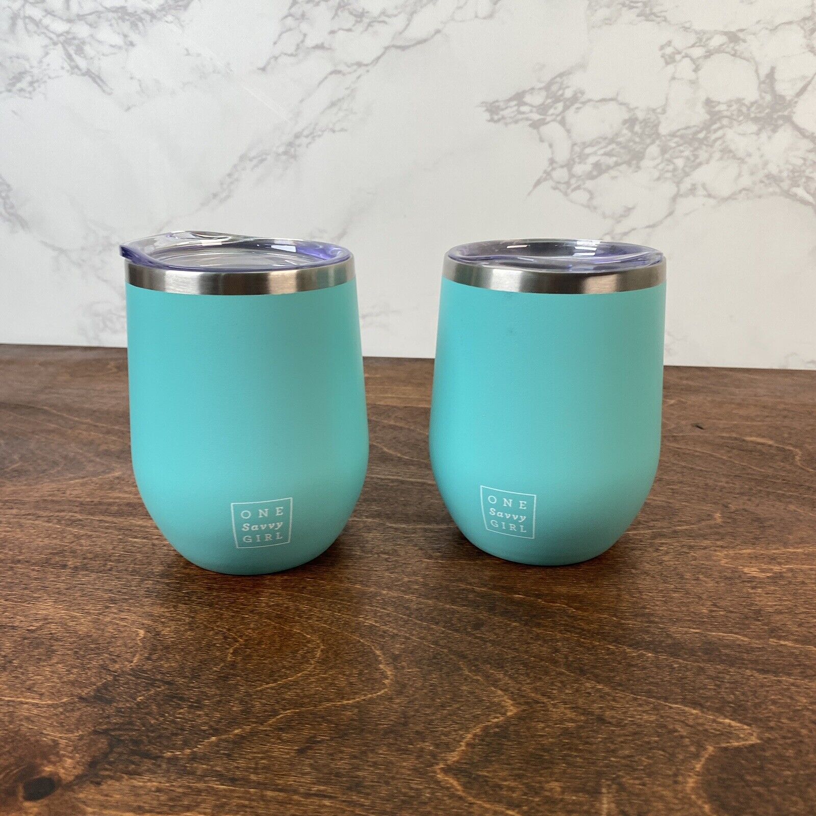 One Savvy Girl Stemless Wine Glasses Set Of 2