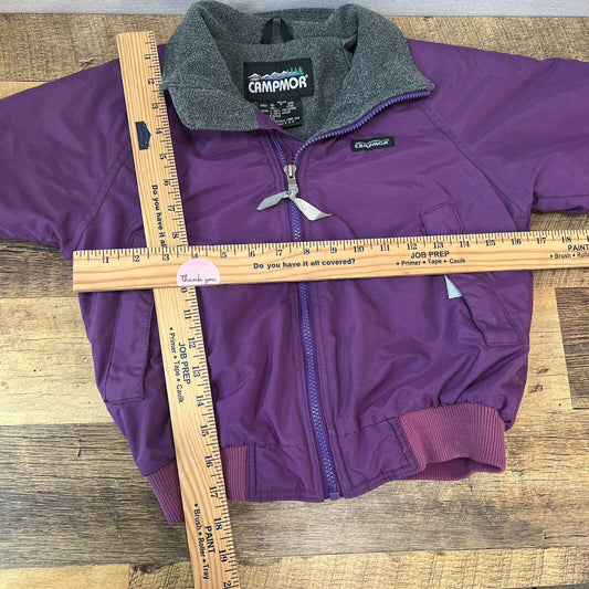 Vintage Campmor Kids Youth Jacket Size S Purple Grey Full Zip