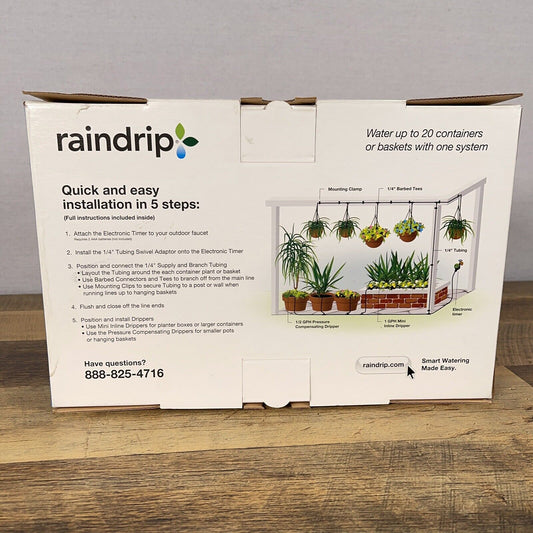 Raindrip Automatic Watering Kit For Container And Hanging Baskets RSS9DP