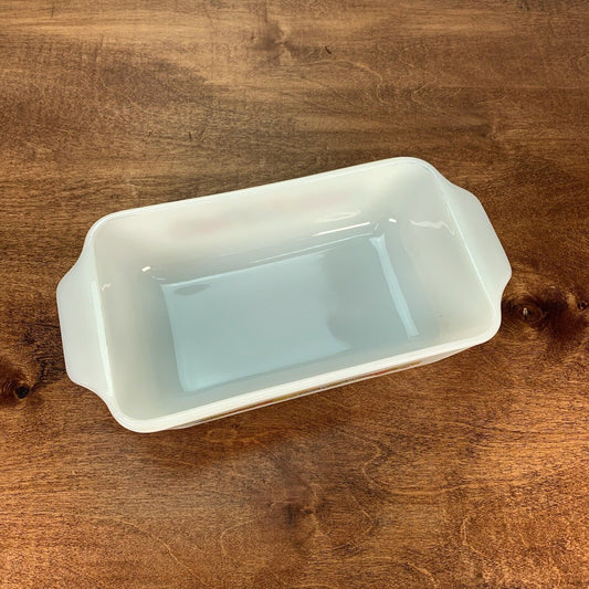 Vintage 1970’s Anchor Hocking Nature's Bounty Loaf Pan 1-Qt Baking Dish Fruit