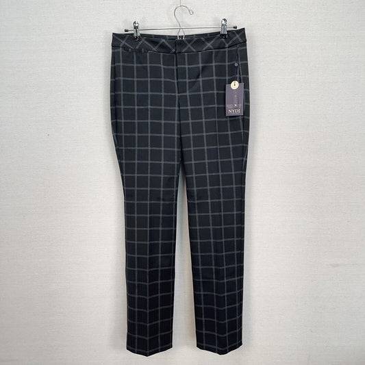 NWT NYDJ Slim Plaid Trousers Pants Petite - Mod Windowpane Size 8p Retail $119