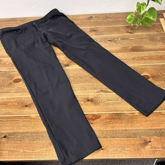 Lululemon ABC Classic Fit Warpstreme Black Chino Pants Mens Size 34 M5Ad99