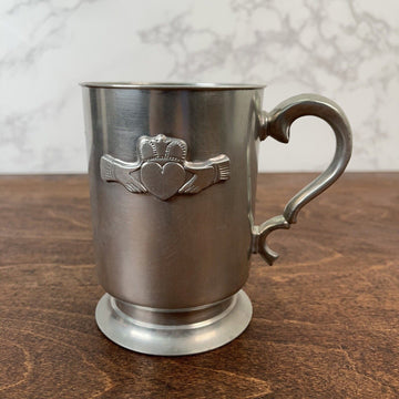 Irish Made Claddagh Baby Mullingar Pewter Cup