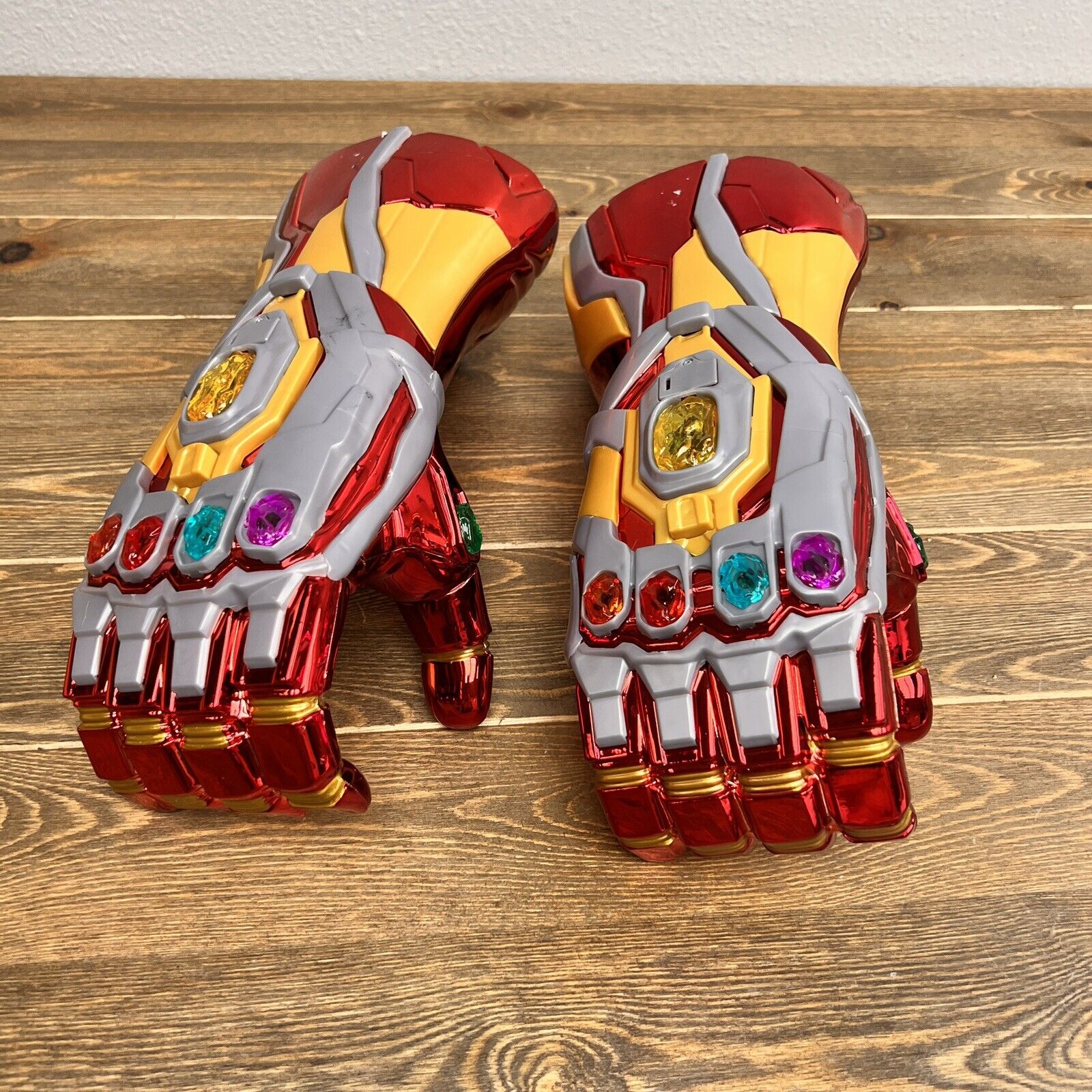 2- Disney Parks Iron Man’s Gauntlet Drink Cup Holder Infinity Stones Lights Up