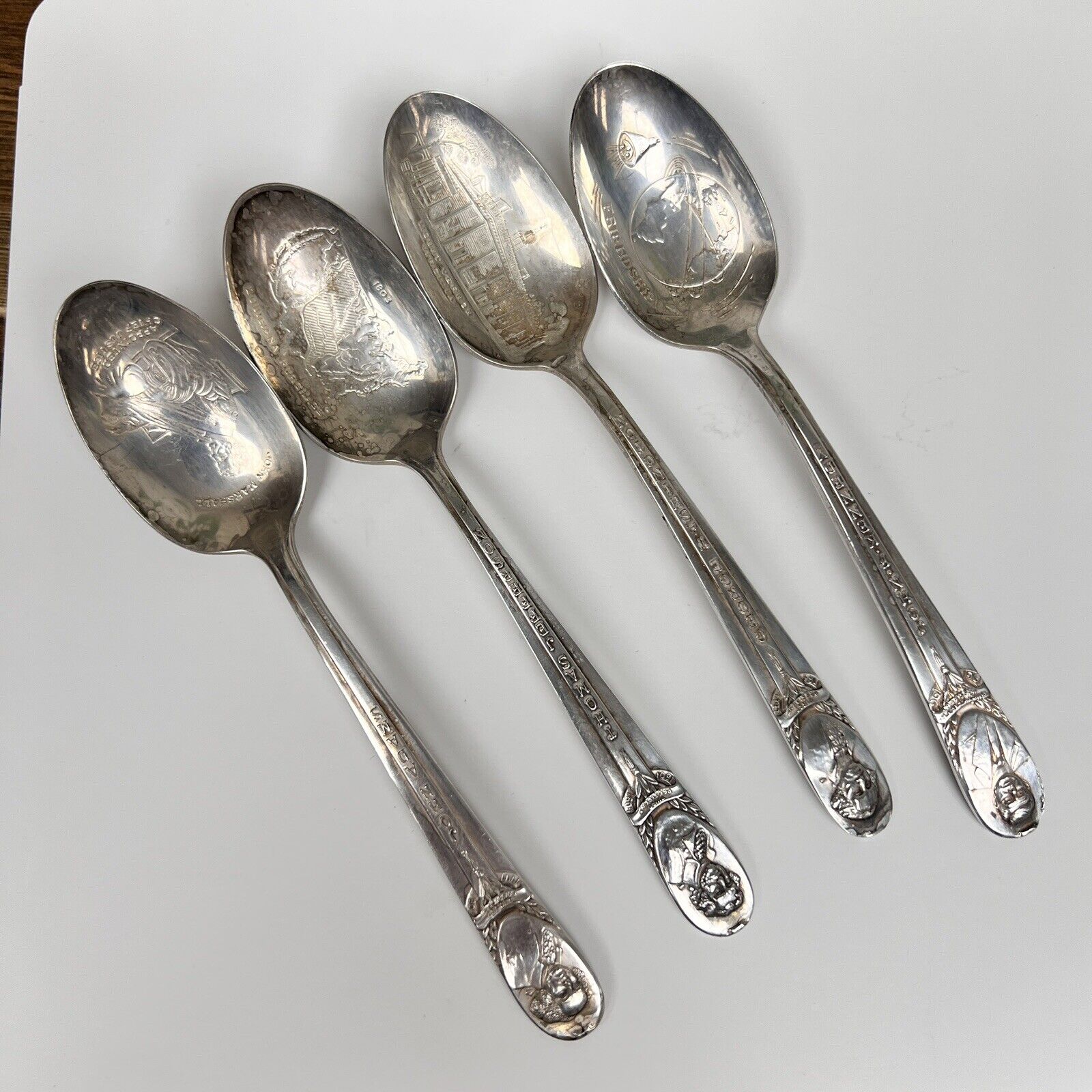 Rogers Manufacturing Co Presidential Collectible Silver Spoons Set of 4