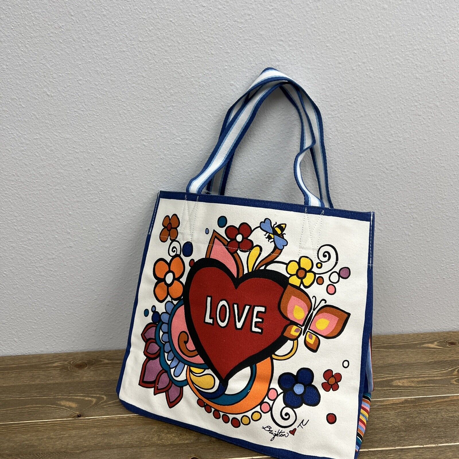 NWT Brighton Power of Love Canvas Tote Sealed March 2023 Release Gift Travel
