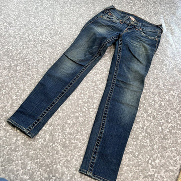 True Religion Women's Blue Denim Jeans Sz 26 Made in USA