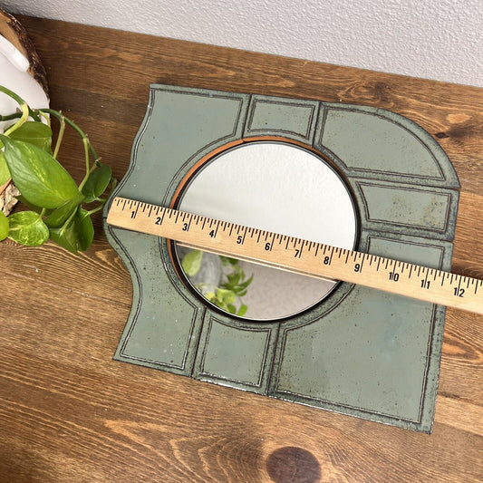 Vintage Wall Mirror Unique Ceramic Tiles Handcrafted Collectible BOHO