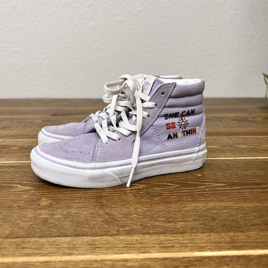 Childrens Vans Sk8-Hi She Can Be Anything Purple Skate Shoes Sneakers Size 12.5