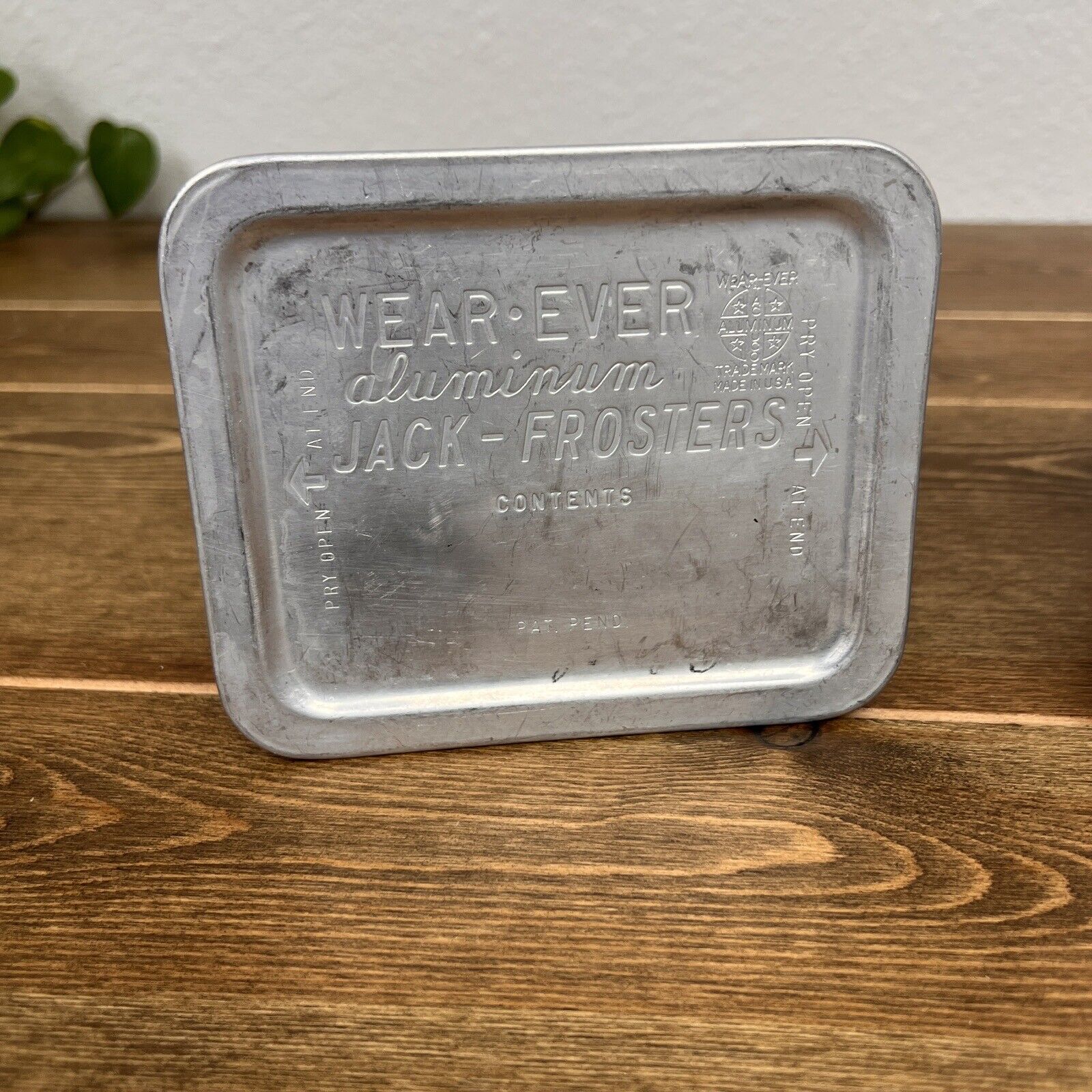 Vintage #1 WEAR EVER JACK FROSTERS ALUMINUM PAN Freezer Container With Lid Set 2