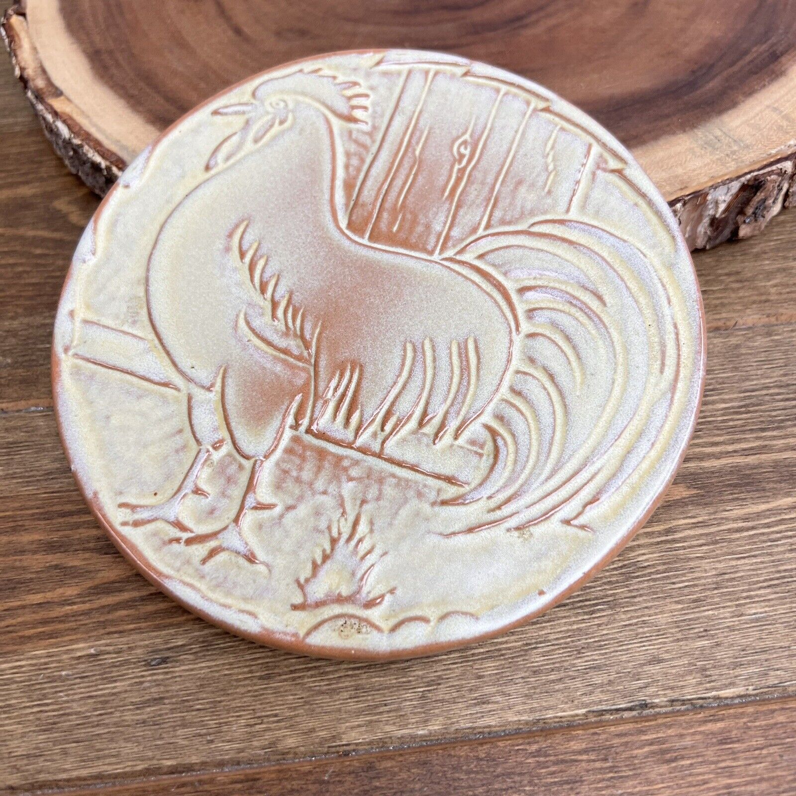 Frankoma Pottery 94TR Brown Rooster Trivet